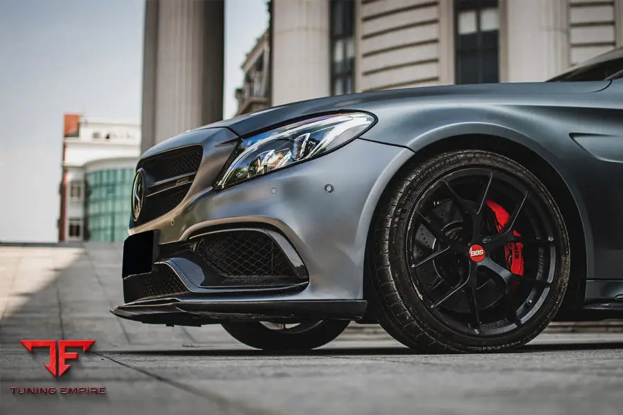 MERCEDES BENZ W205 C63S AMG COUPE BKSS STYLE CARBON FIBER FRONT LIP BSD