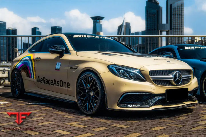 MERCEDES BENZ W205 C63S AMG COUPE BKSS STYLE CARBON FIBER FRONT LIP BSD