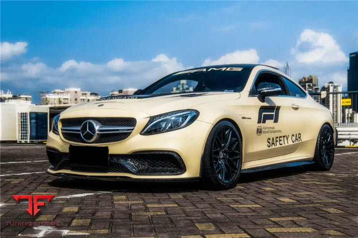 MERCEDES BENZ W205 C63S AMG COUPE BKSS STYLE CARBON FIBER FRONT LIP BSD