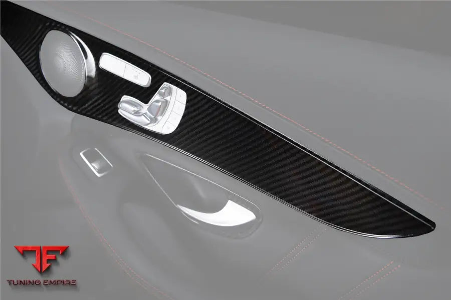MERCEDES BENZ W205 C63S AMG SEDAN CARBON FIBER INTERIOR DOOR PANEL TRIM COVER STRIP BSD