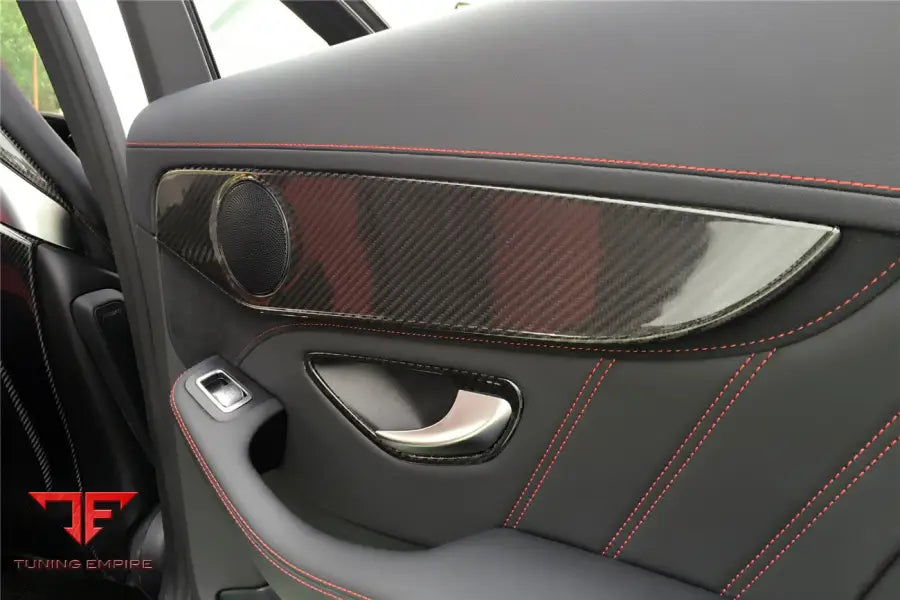 MERCEDES BENZ W205 C63S AMG SEDAN CARBON FIBER INTERIOR DOOR PANEL TRIM COVER STRIP BSD