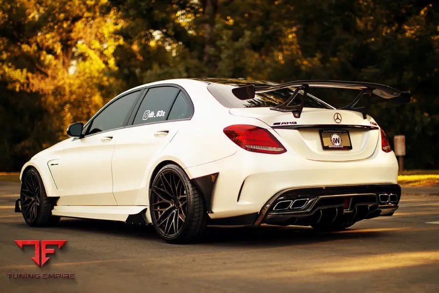 MERCEDES BENZ W205 C63S AMG SEDAN IMP PERFORMANCE CARBON FIBER REAR CAPS BSD