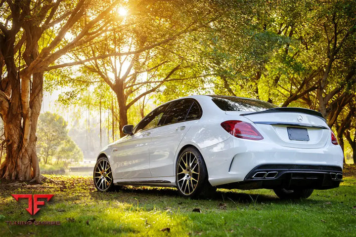 MERCEDES BENZ W205 C63S AMG SEDAN CARBON FIBER SIDE SKIRTS EXTENSION BSD