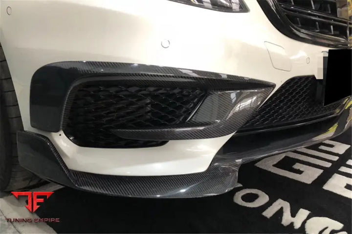 MERCEDES BENZ W222.1 S63 AMG BRS STYLE CARBON FIBER FRONT BUMPER AIR VENTS BSD