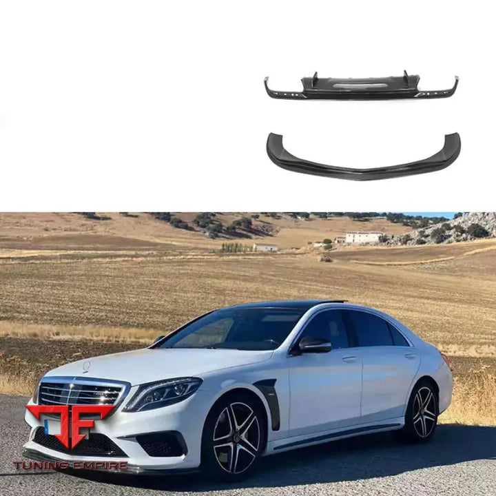 MERCEDES-BENZ W222 S63 S65 CARBON FIBER FRONT LIP AND DIFFUSER