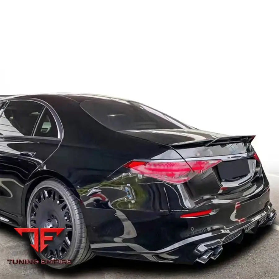 MERCEDES-BENZ W223 CARBON FIBER REAR WING GLOSSY BLACK B STYLE SPOILER
