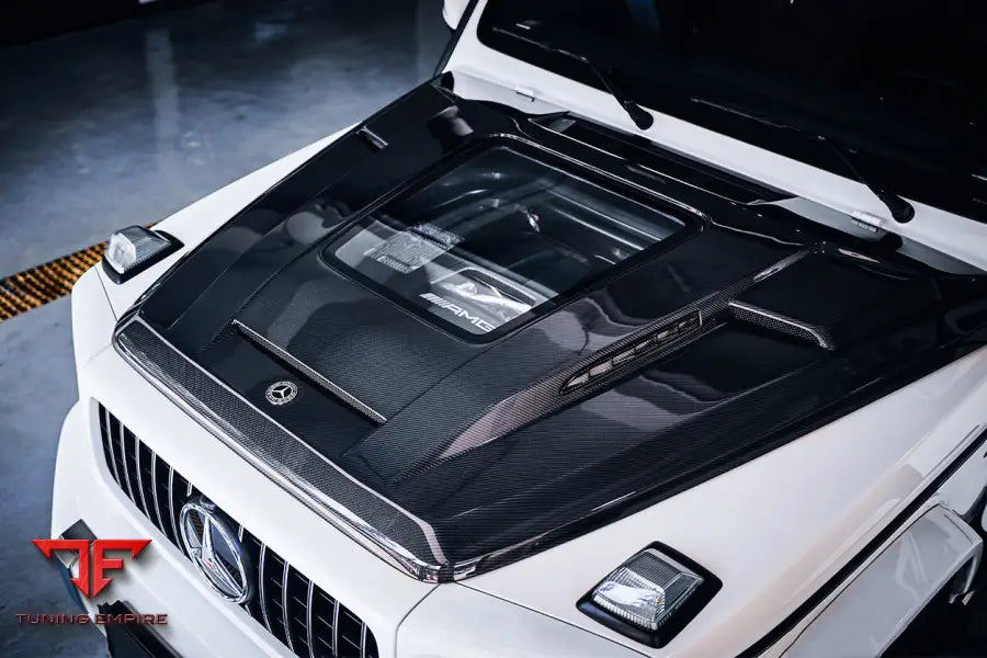MERCEDES BENZ W464 G-CLASS G WAGON G500 & G550 & G63AMG IMP PERFORMANCE PARTIAL CARBON FIBER HOOD BSD