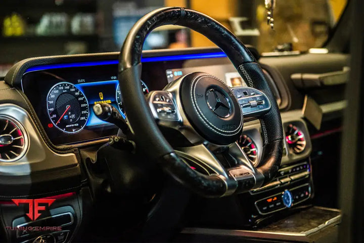 MERCEDES BENZ W464 G550 G63 AMG G-CLASS DRY CARBON FIBER SCREEN SURROUND PANEL REPLACEMENT BSD
