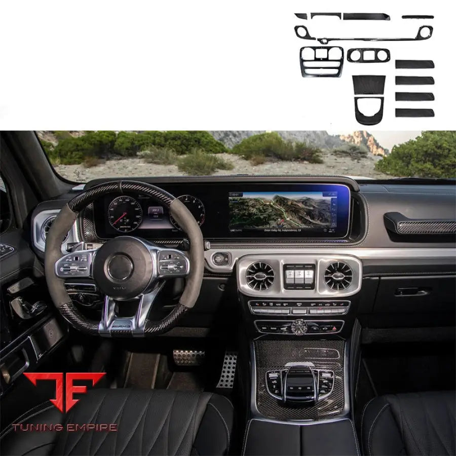 MERCEDES BENZ W464 G63 G500 LUXURY INTERIOR TRIM KIT DRY CARBON FIBER