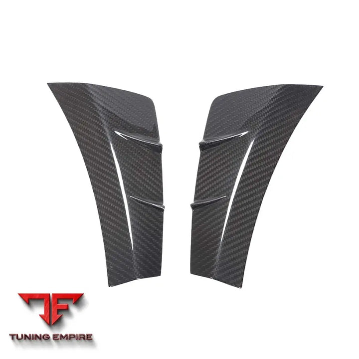 MERCEDES C-CLASS & C43 2019-2021 CARBON FIBRE FRONT BUMPER VENT TRIMS - CT CARBON