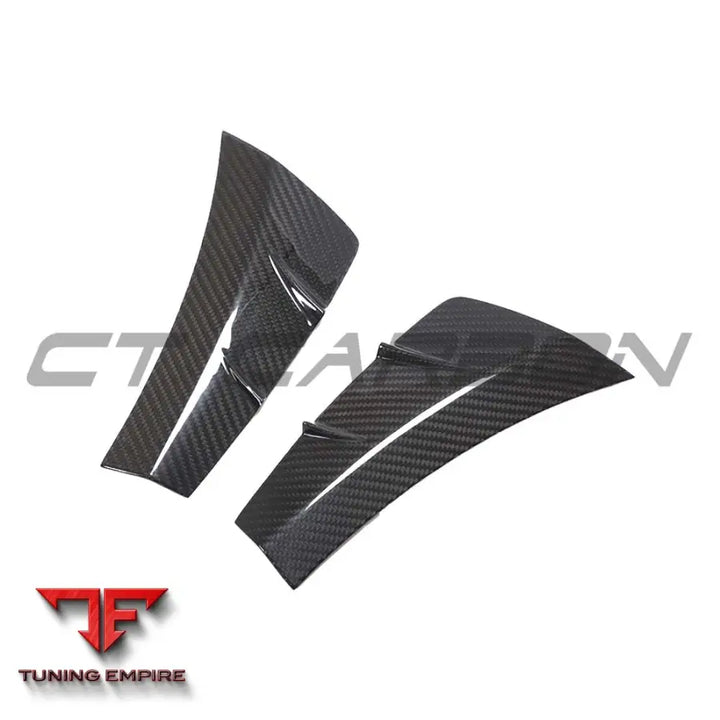 MERCEDES C-CLASS & C43 2019-2021 CARBON FIBRE FRONT BUMPER VENT TRIMS - CT CARBON