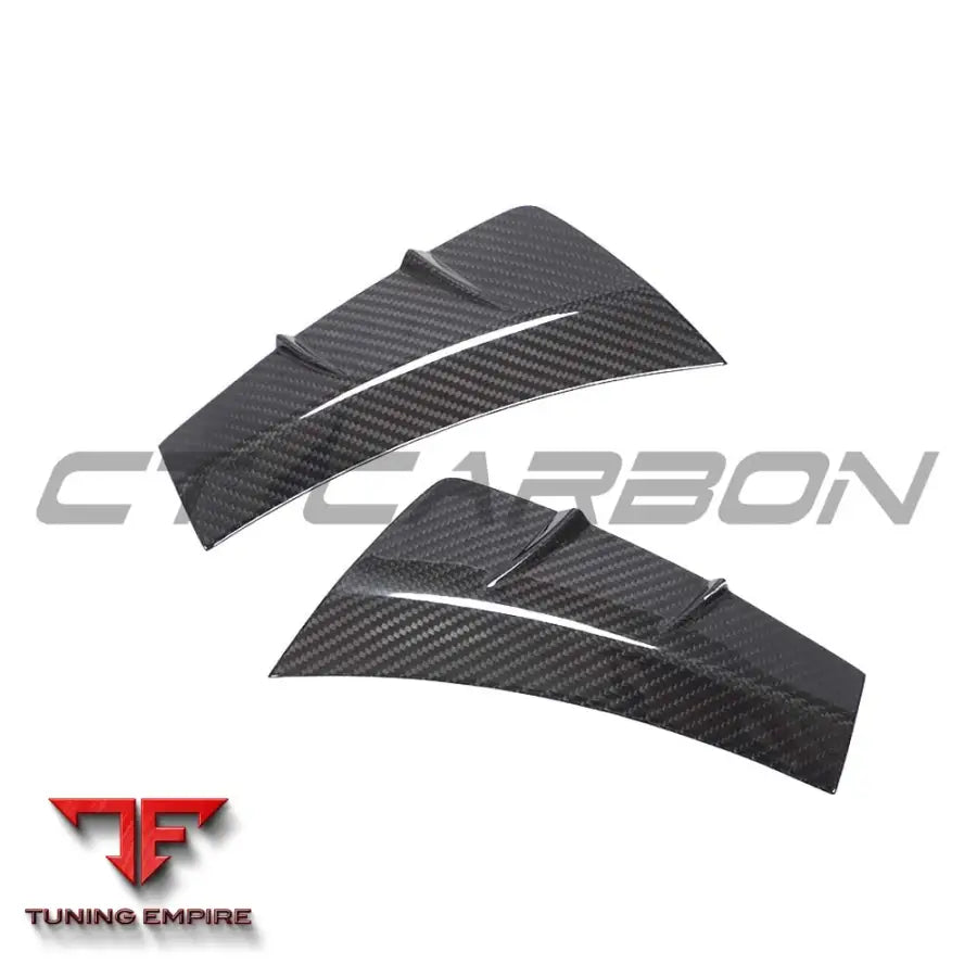 MERCEDES C-CLASS & C43 2019-2021 CARBON FIBRE FRONT BUMPER VENT TRIMS - CT CARBON