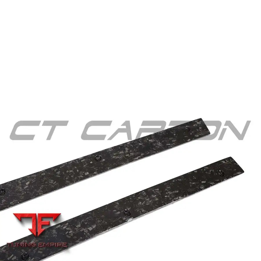 MERCEDES C63/C63S W205 COUPE & SALOON FORGED CARBON FIBRE SIDE SKIRTS - V2 - CT CARBON