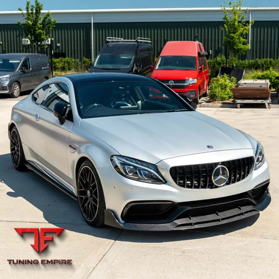 MERCEDES C63 W205 COUPE CARBON FIBRE SPLITTER - V2 - CT CARBON