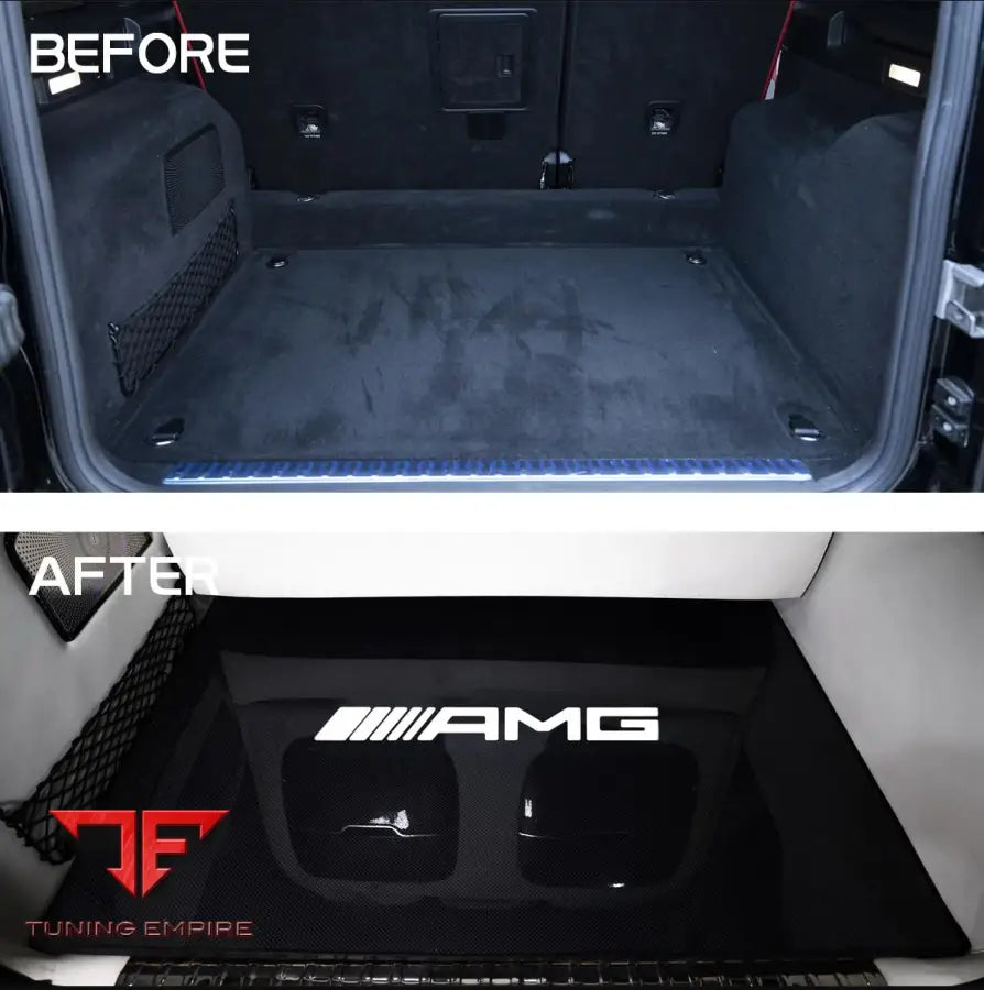 MERCEDES G-CLASS W464 CARBON FIBER REAR TRUNK COVER WITH ILLUMINATED LOGO