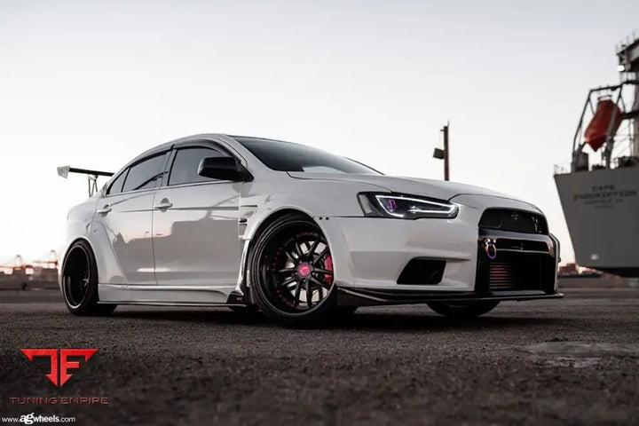 MITSUBISHI EVO X on custom forged wheels