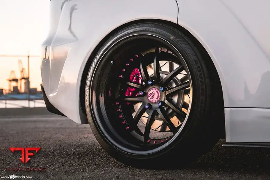 MITSUBISHI EVO X on custom forged wheels