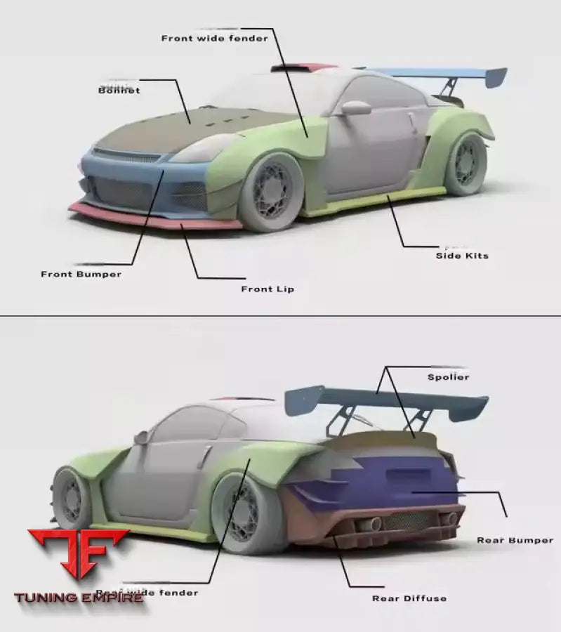 NISSAN 350Z CARBON FIBER BODY KIT