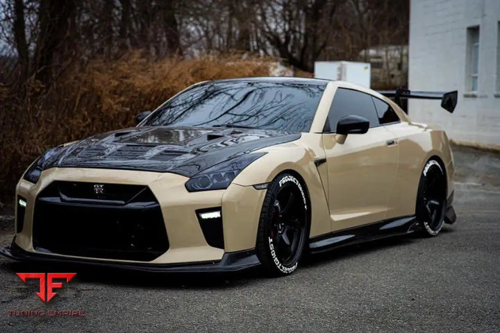 NISSAN GTR NISMO CARBON FIBER TEMPERED GLASS HOOD