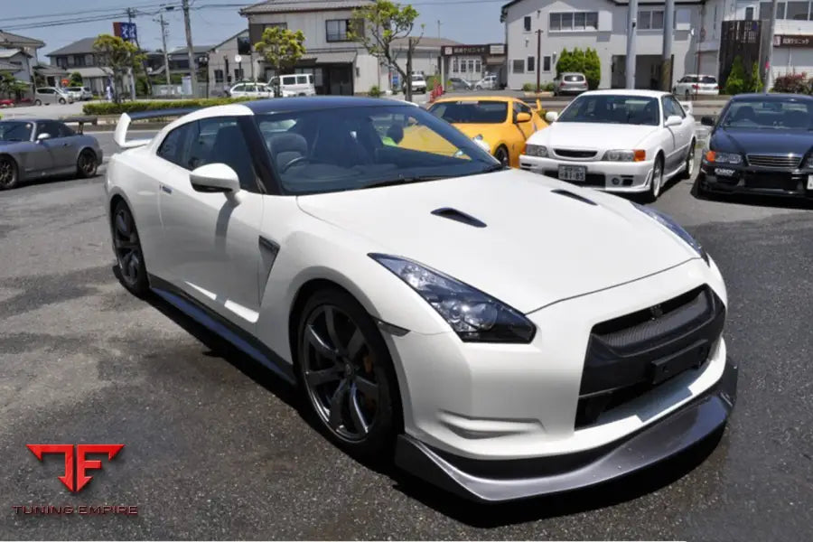 NISSAN GTR R35 CBA AMS STYLE CARBON FIBER FRONT LIP BSD