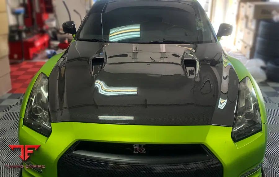 NISSAN GTR R35 CBA/DBA BSE STYLE CARBON FIBER HOOD BSD