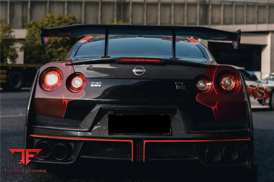 NISSAN GTR R35 CBA & DBA & EBA 2024-NISMO STYLE CARBON FIBER TRUNK SPOILER WING BSD