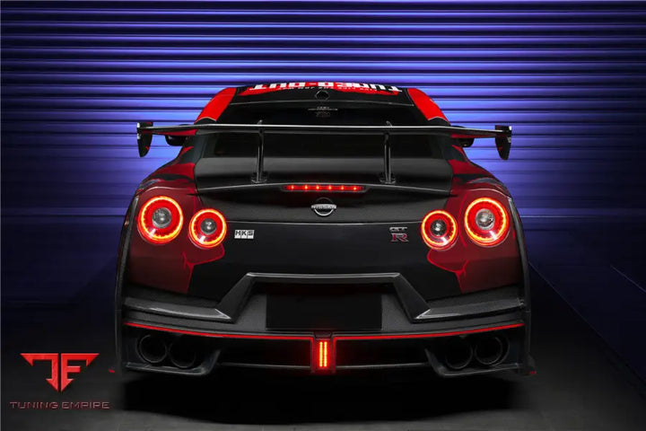NISSAN GTR R35 CBA/DBA/EBA 2024-NISMO STYLE PART CARBON FIBER REAR BUMPER WITH BLACK LIGHT BSD