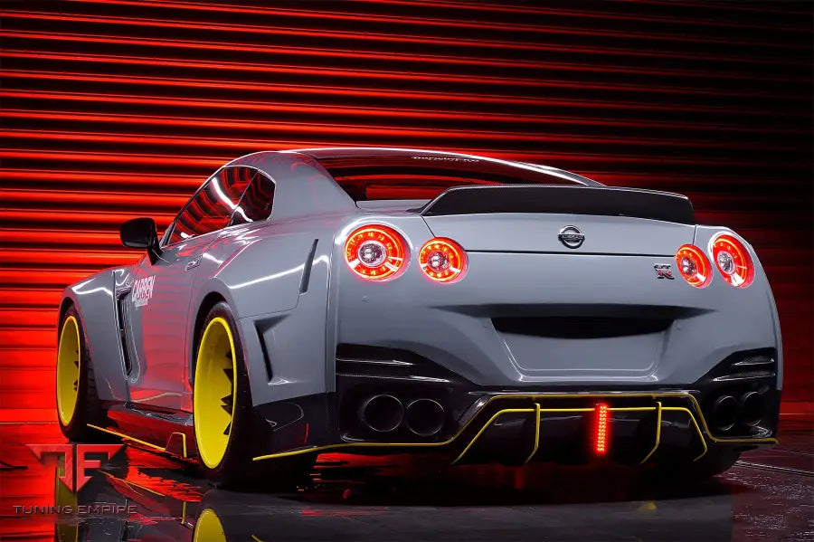 NISSAN GTR R35 CBA & DBA & EBA BKSSII STYLE PARTIAL CARBON FIBER FULL WIDE BODY KIT BSD