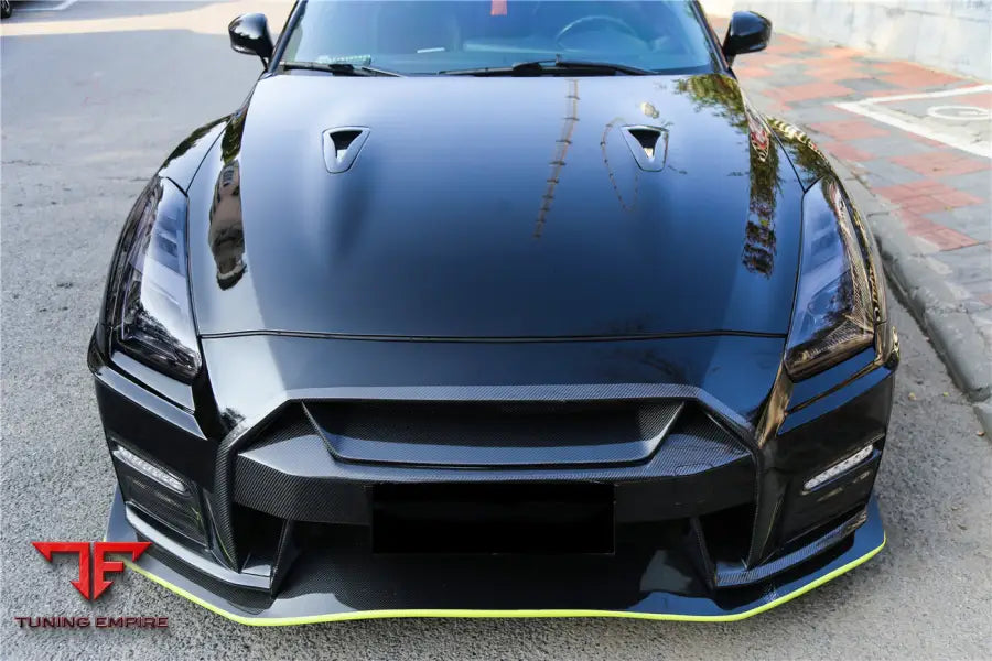 NISSAN GTR R35 CBA & DBA & EBA CARBON FIBER HOOD SCOOP (2 PCS) BSD