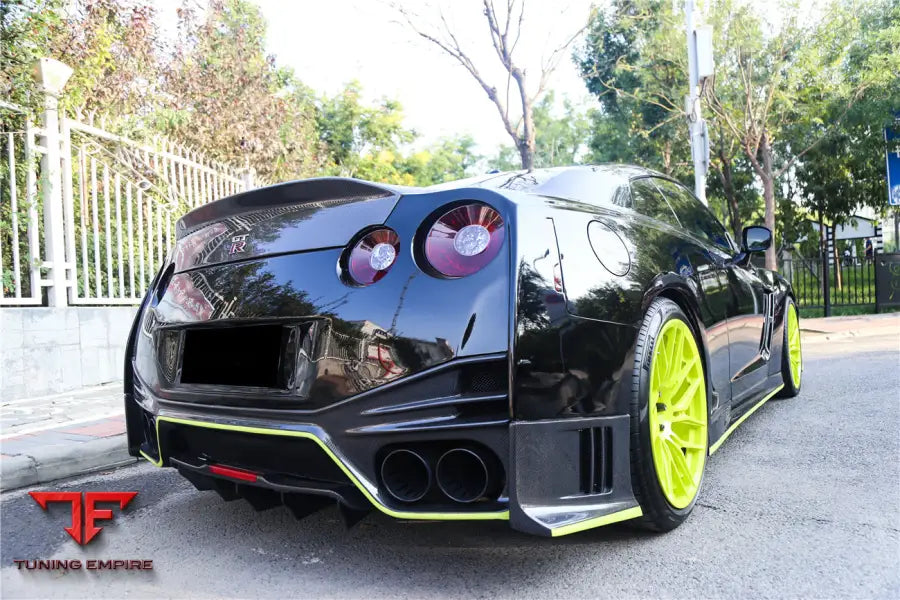 NISSAN GTR R35 CBA DBA EBA NSM STYLE PARTIAL CARBON FIBER REAR BUMPER BSD