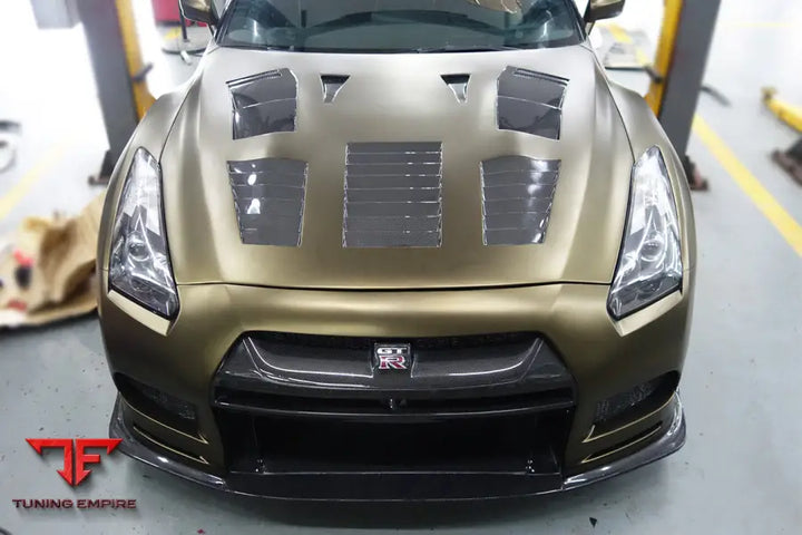 NISSAN GTR R35 CBA & DBA TP-2 STYLE CARBON FIBER HOOD BSD