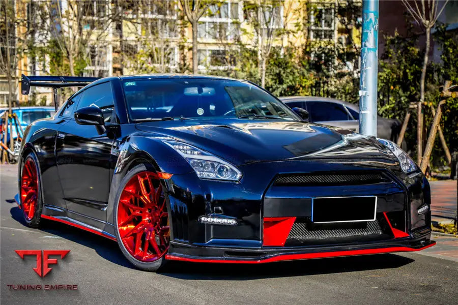 NISSAN GTR R35 CBA DBA VER15 NSM STYLE PARTIAL CARBON FIBER FRONT BUMPER BSD