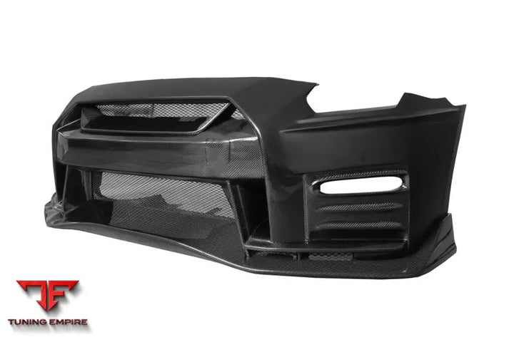 NISSAN GTR R35 CBA DBA VER17 NSM STYLE PARTIAL CARBON FIBER FRONT BUMPER BSD