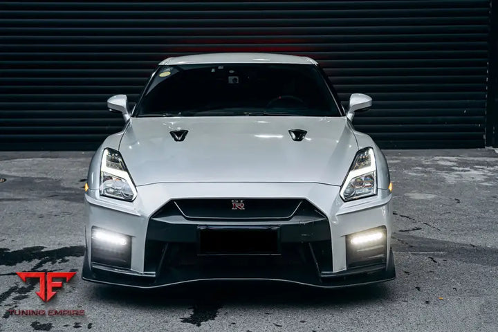 NISSAN GTR R35 CBA DBA VER17 NSM STYLE PARTIAL CARBON FIBER FRONT BUMPER BSD