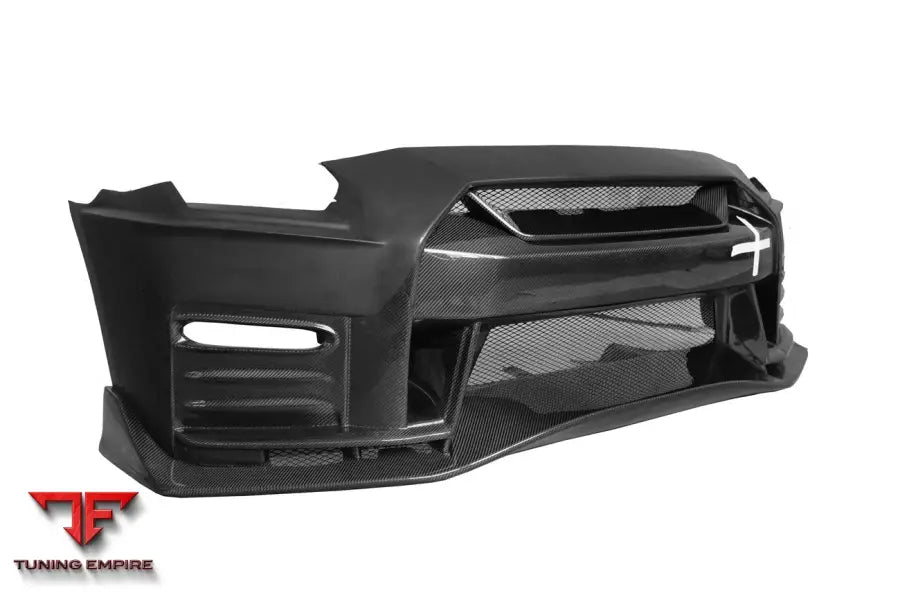 NISSAN GTR R35 CBA DBA VER17 NSM STYLE PARTIAL CARBON FIBER FRONT BUMPER BSD