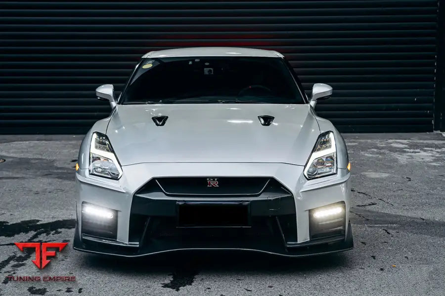NISSAN GTR R35 CBA DBA VER17 NSM STYLE PARTIAL CARBON FIBER FRONT BUMPER BSD
