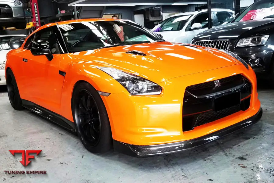 NISSAN GTR R35 CBA ZEL STYLE CARBON FIBER FRONT LIP BSD