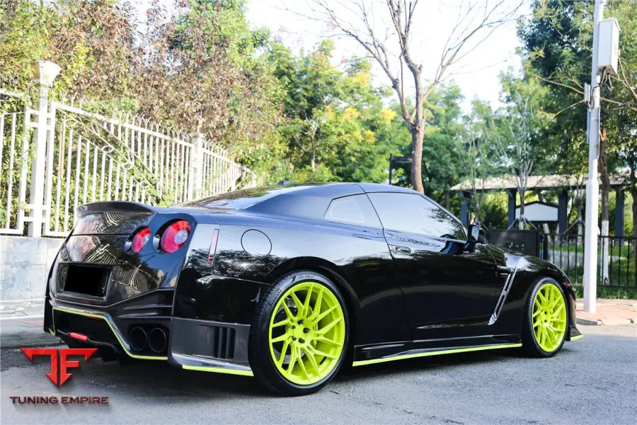 NISSAN GTR R35 DBA & EBA BKSS STYLE CARBON FIBER REAR DIFFUSER CANARDS BSD