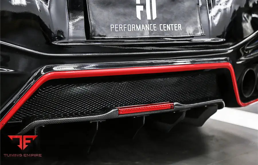 NISSAN GTR R35 DBA & EBA BKSS STYLE CARBON FIBER REAR DIFFUSER CANARDS BSD