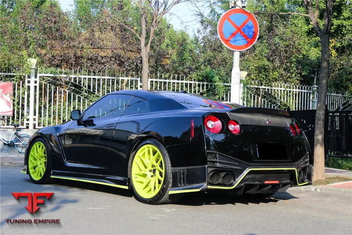 NISSAN GTR R35 DBA & EBA BKSS STYLE CARBON FIBER REAR DIFFUSER CANARDS BSD