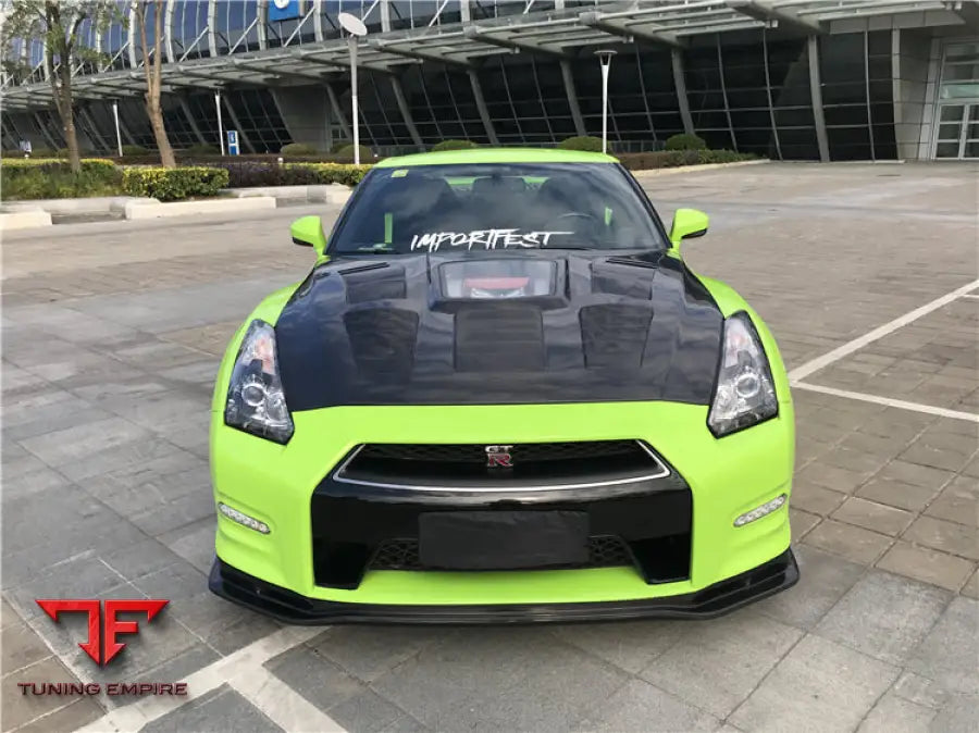 NISSAN GTR R35 DBA NSM STYLE PARTIAL CARBON FIBER FRONT LIP BSD
