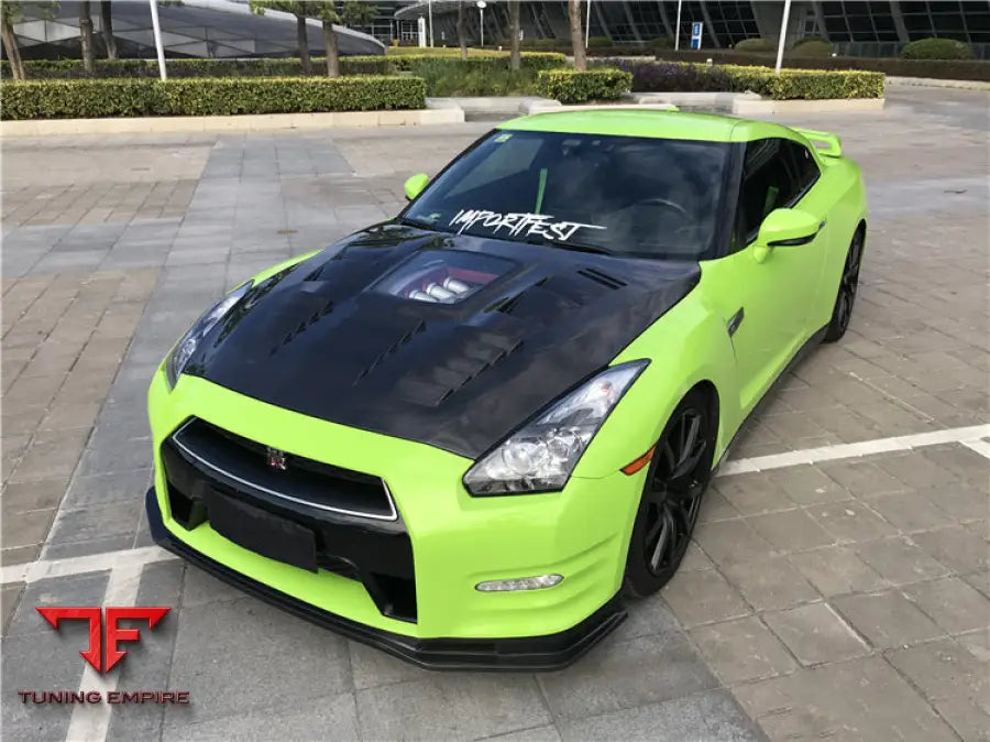 NISSAN GTR R35 DBA NSM STYLE PARTIAL CARBON FIBER FRONT LIP BSD