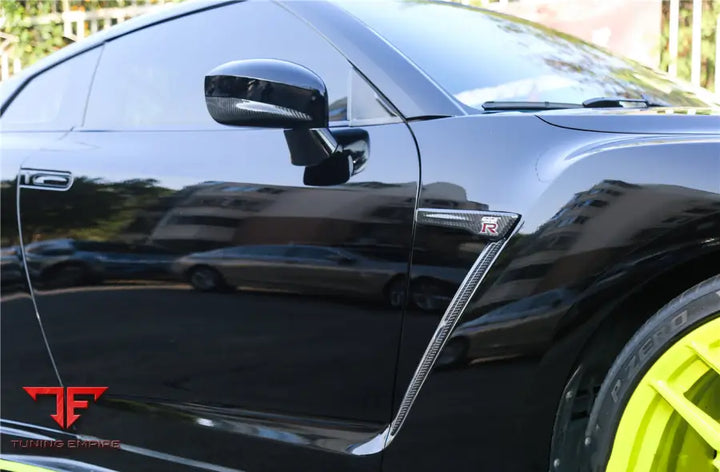 NISSAN GTR R35 DBAEBA CARBON FIBER FENDER LOGO COVER BSD