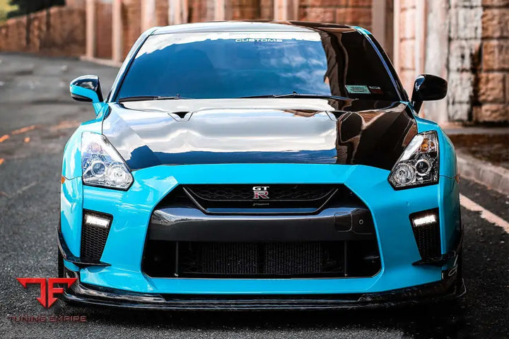 NISSAN GTR R35 EBA BKSS STYLE CARBON FIBER FRONT CANARDS BSD