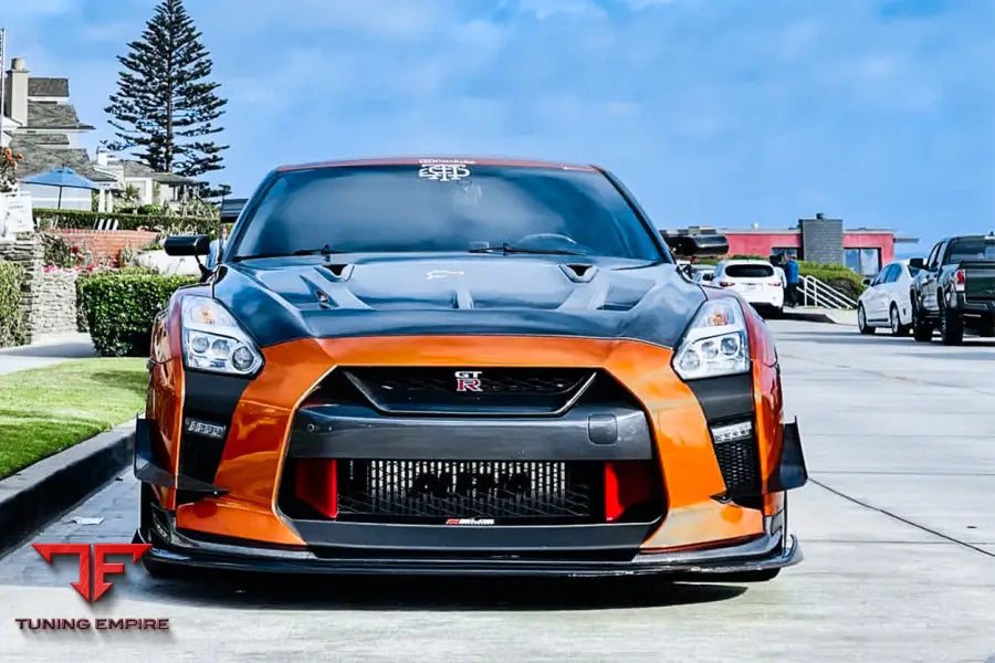 NISSAN GTR R35 EBA BKSS STYLE CARBON FIBER FRONT CANARDS BSD