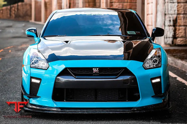 NISSAN GTR R35 EBA BKSS STYLE CARBON FIBER FRONT LIP BSD