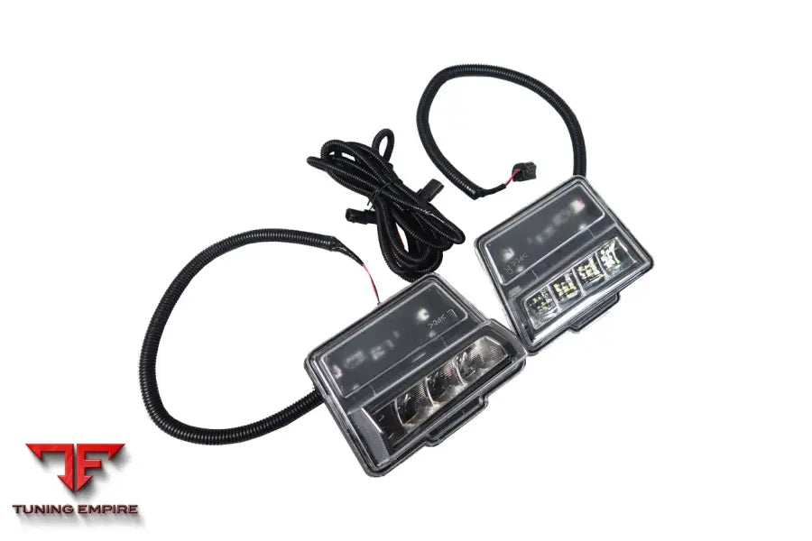 NISSAN GTR R35 EBA FRONT BUMPER LED DAY RUNNING LIGHTS BSD