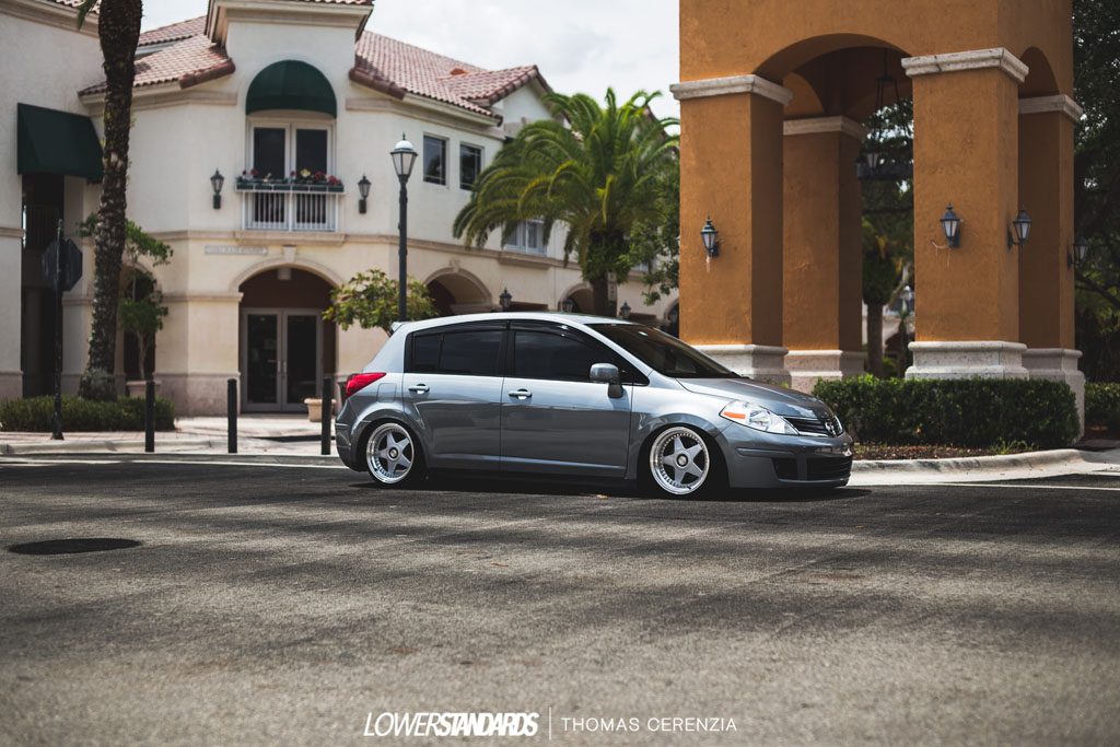 NISSAN VERSA on custom forged wheels