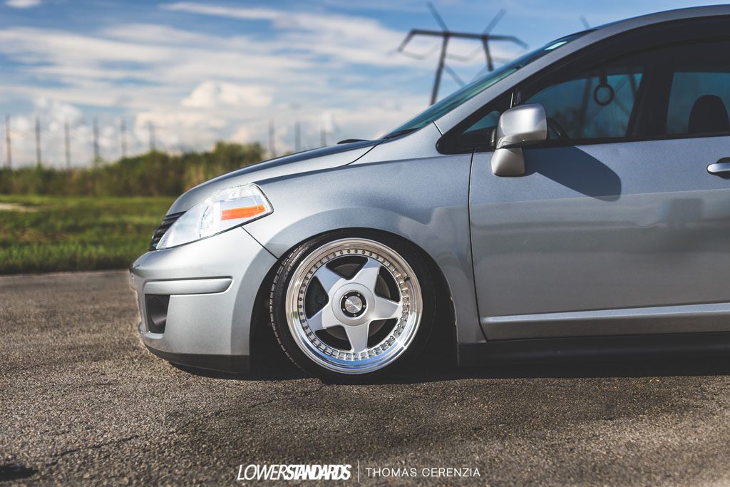 NISSAN VERSA on custom forged wheels
