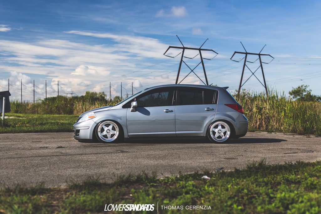 NISSAN VERSA on custom forged wheels